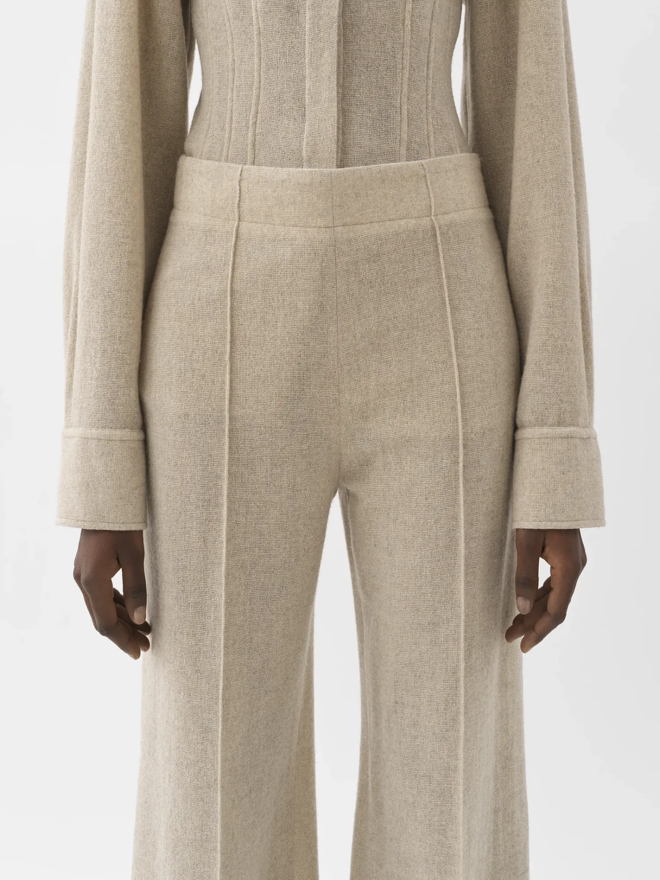 Pantalons Et Shorts-Chloé Pantalon Large Sandy Khaki