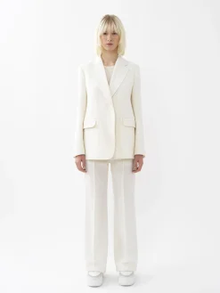 Pantalons Et Shorts-Chloé Pantalon Large Eden White