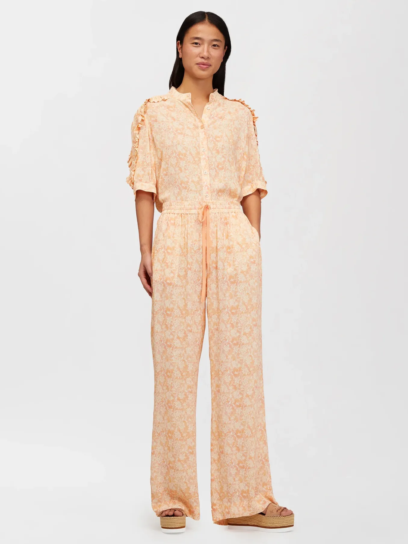 Vêtements-Chloé Pantalon Large Pink - Orange 1
