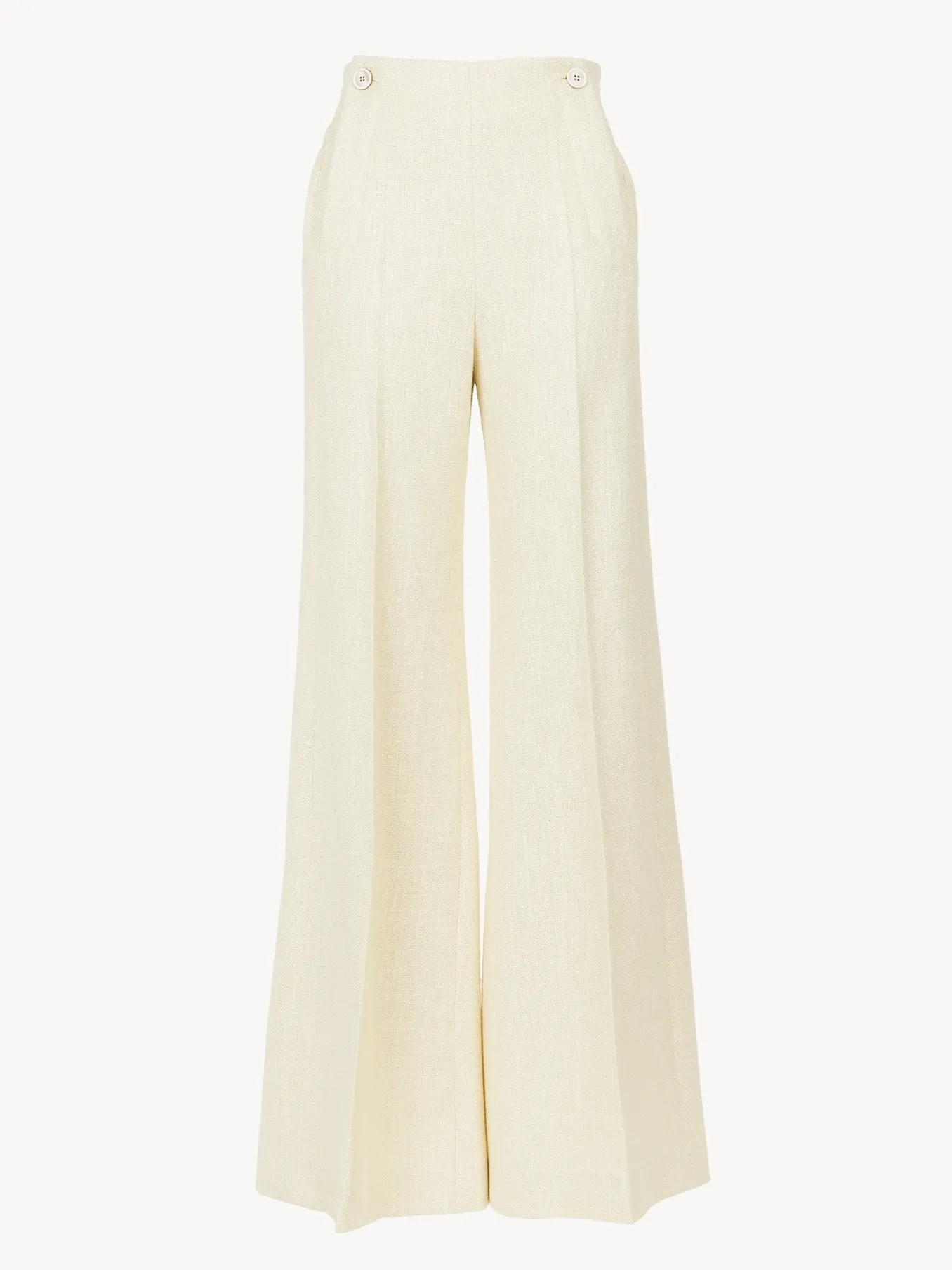 Pantalons Et Shorts-Chloé Pantalon Large A Pont Coconut Milk