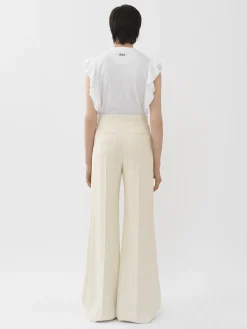 Pantalons Et Shorts-Chloé Pantalon Large A Pont Coconut Milk