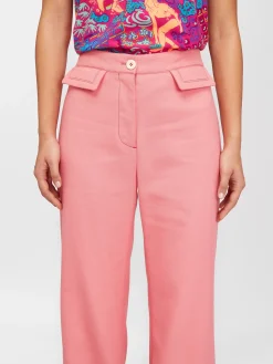 Vêtements-Chloé Pantalon Large A Ravers Sunset Pink