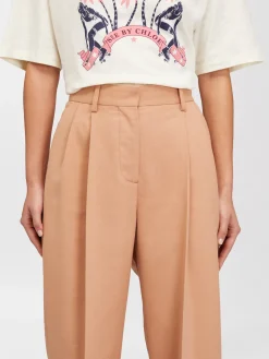 Vêtements-Chloé Pantalon Large Fusele Dusty Coral
