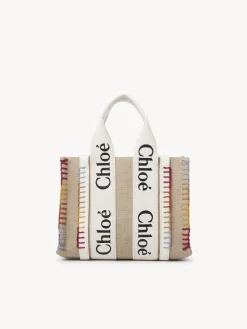 Sacs Cabas-Chloé Petit Cabas Woody A Bandoulière Blanc