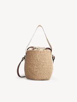 Sacs À Bandoulière-Chloé Petit Panier Woody Blanc