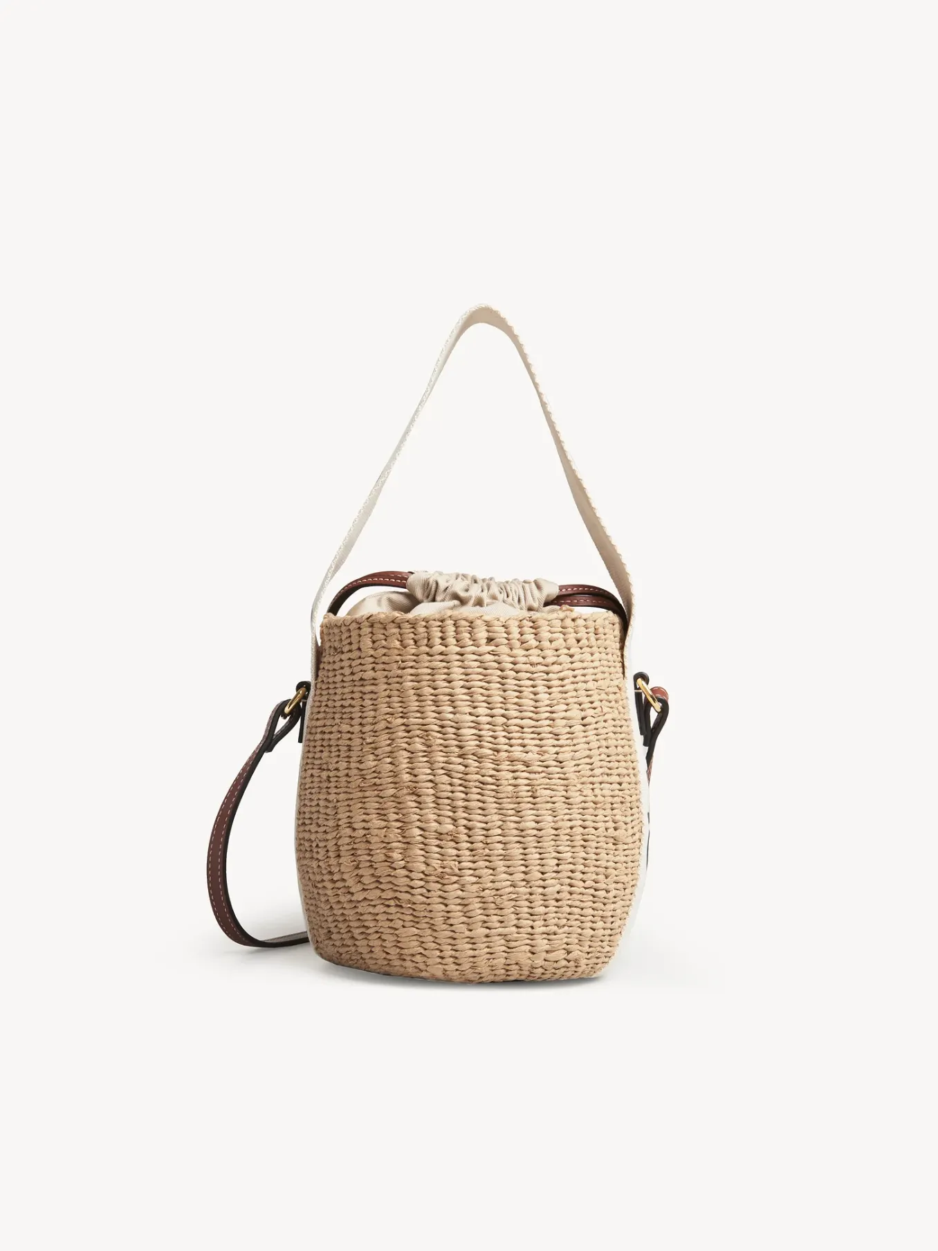 Sacs À Bandoulière-Chloé Petit Panier Woody Blanc