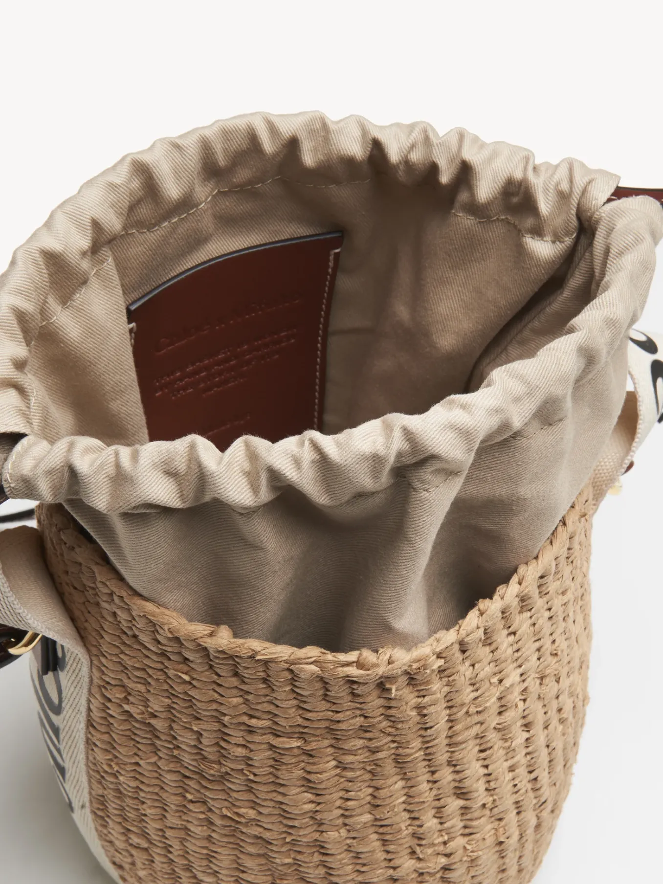 Sacs À Bandoulière-Chloé Petit Panier Woody Blanc