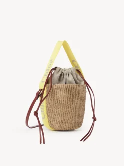 Sacs À Bandoulière-Chloé Petit Panier Woody Yellow - Beige 1