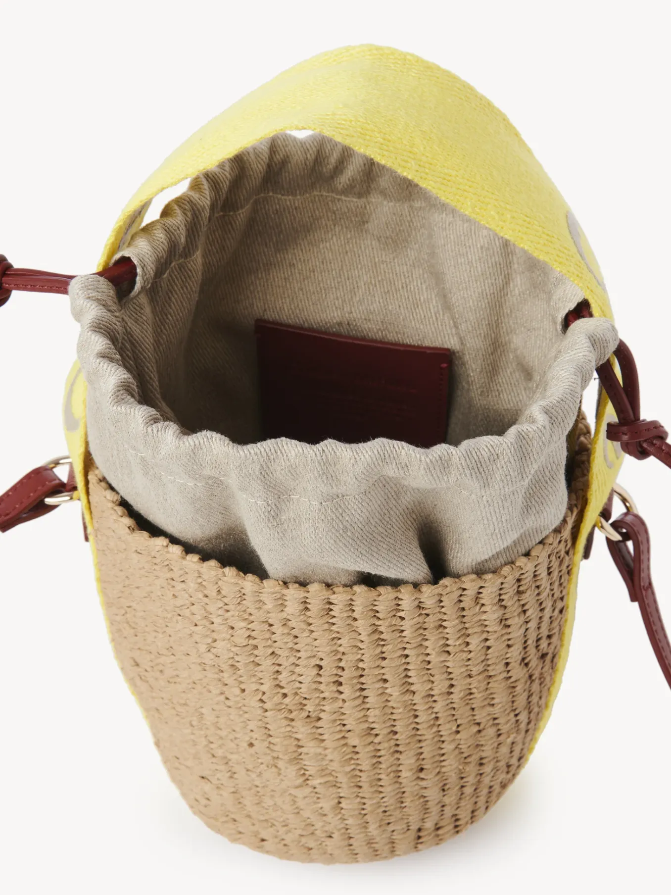 Sacs À Bandoulière-Chloé Petit Panier Woody Yellow - Beige 1