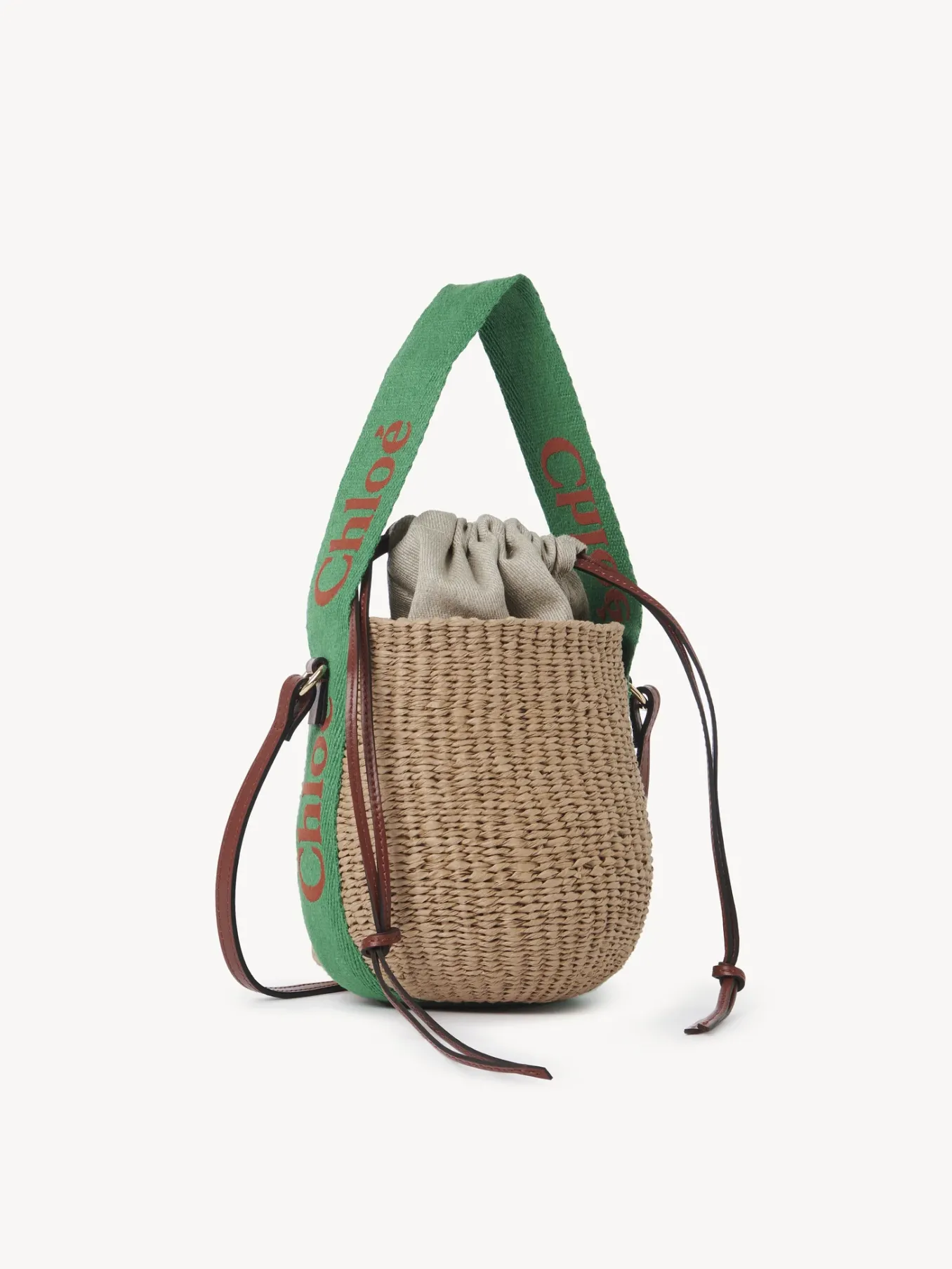 Paniers-Chloé Petit Panier Woody Green - Orange 1