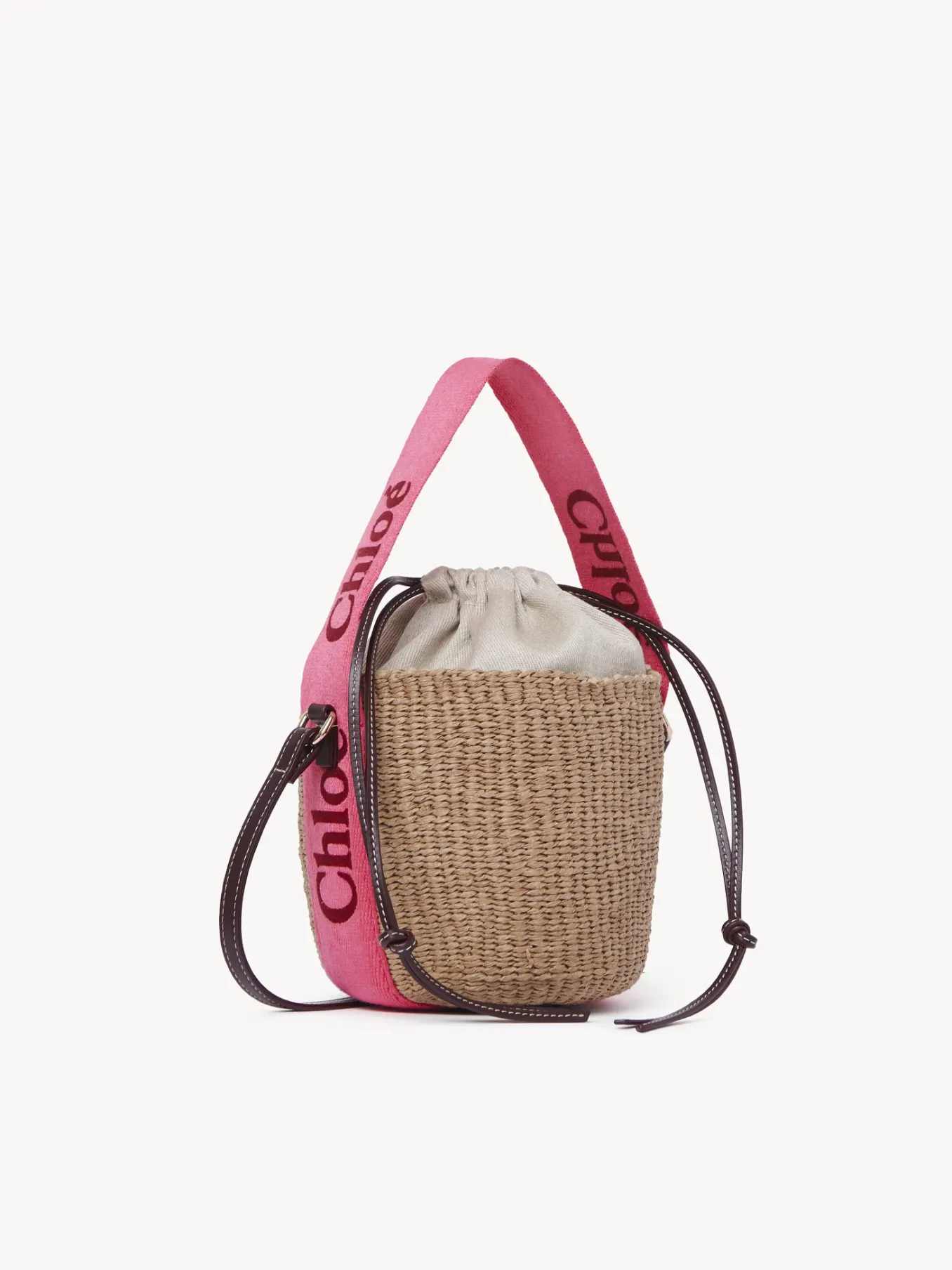 Sacs À Bandoulière-Chloé Petit Panier Woody Pink - Red 1