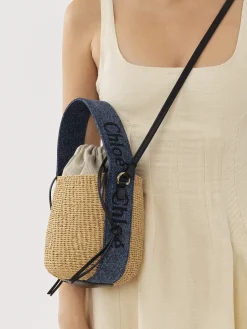 Sacs À Bandoulière-Chloé Petit Panier Woody Denim