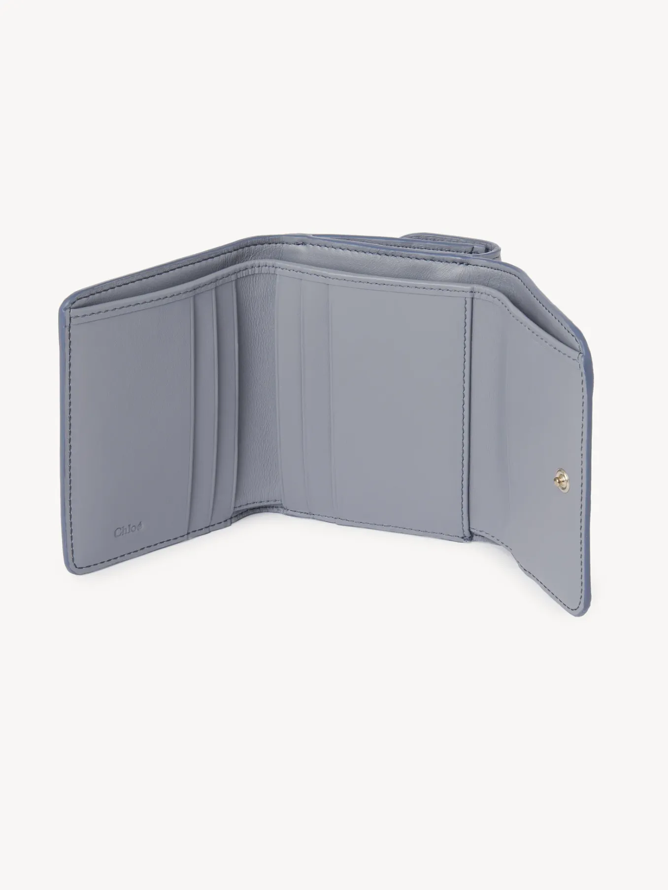Portefeuilles Compacts-Chloé Petit Portefeuille A Trois Volets Chloe Sense Storm Blue