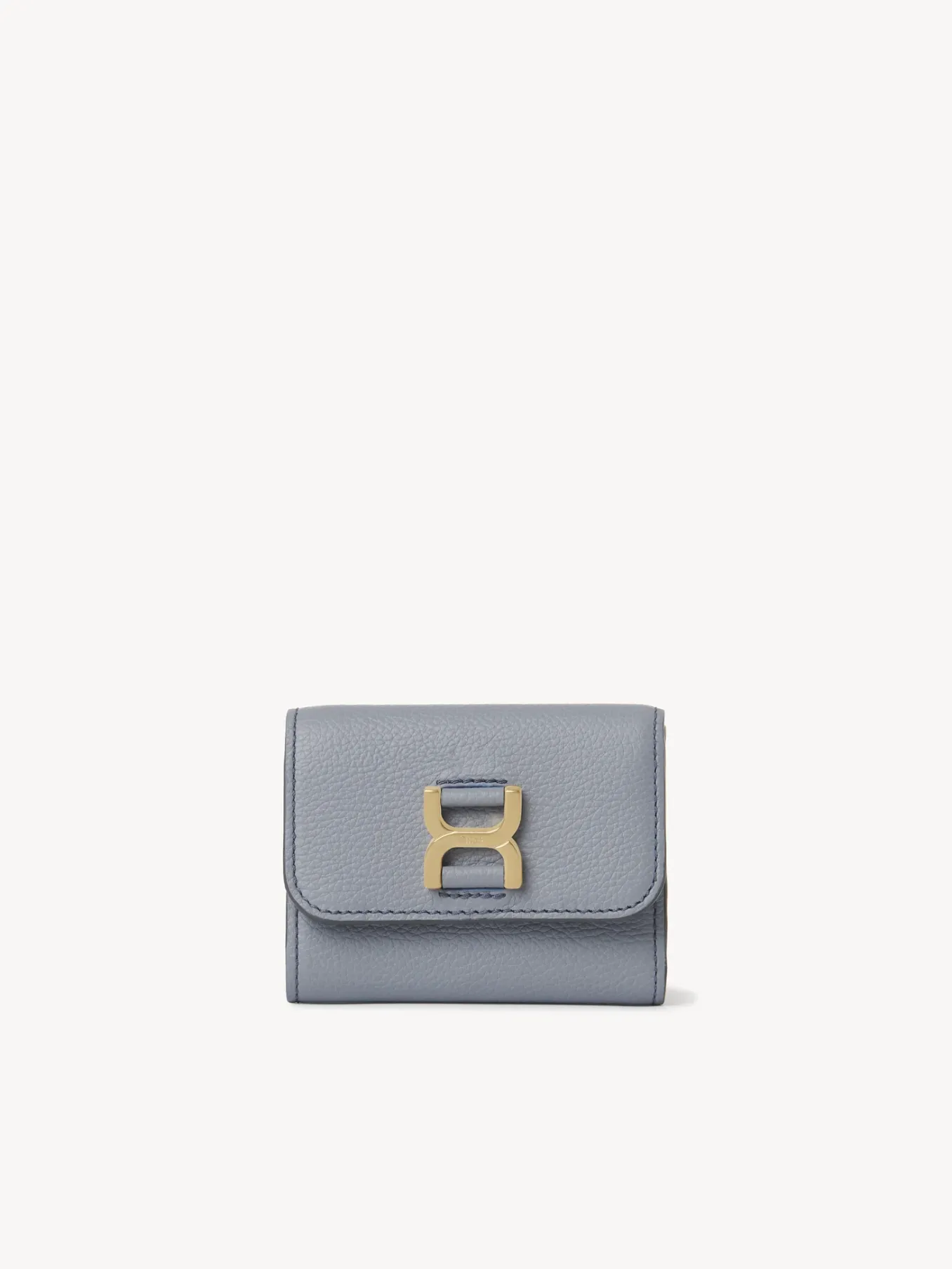 Portefeuilles Compacts-Chloé Petit Portefeuille A Trois Volets Marcie Storm Blue