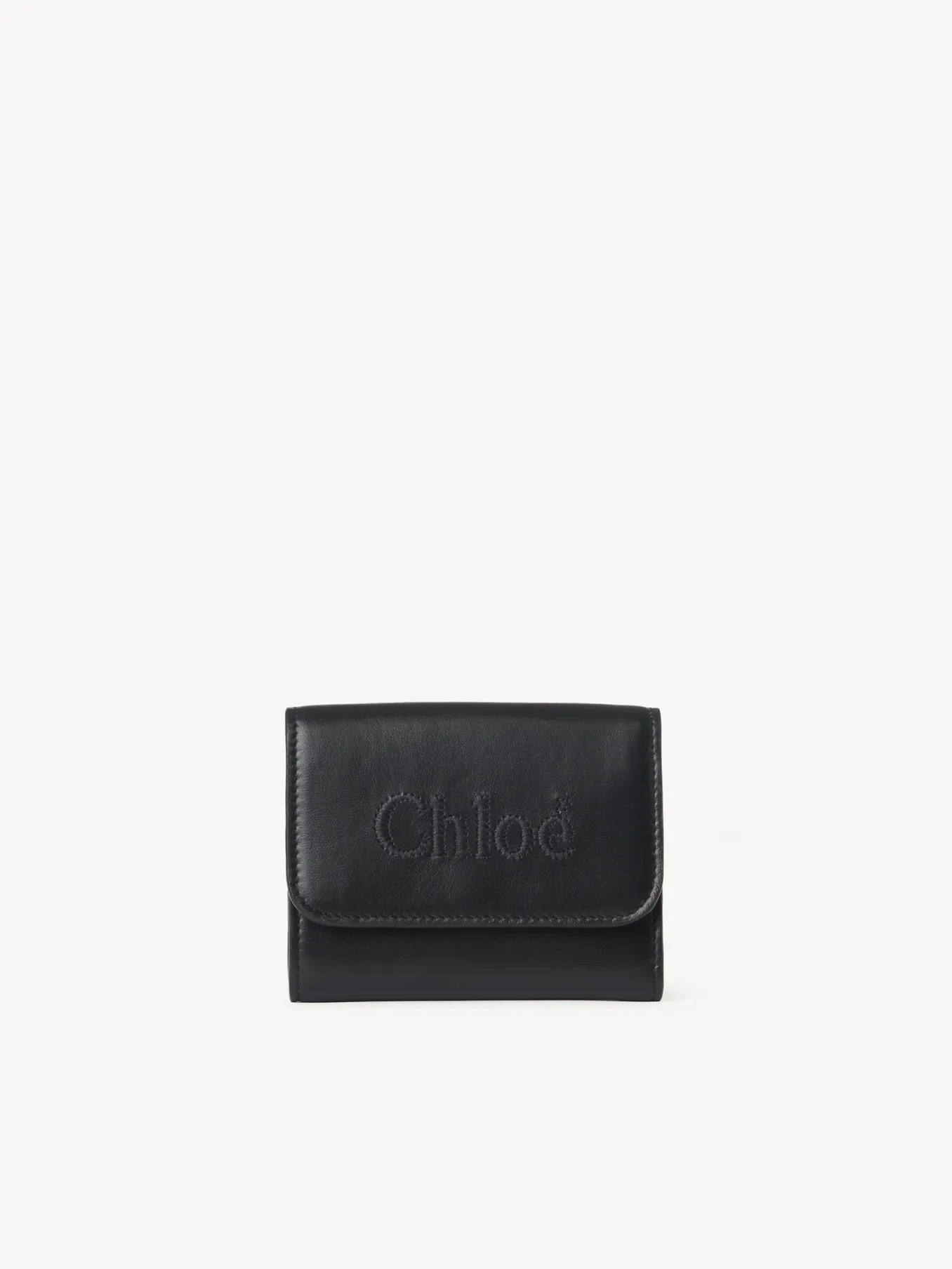 Portefeuilles Compacts-Chloé Petit Portefeuille A Trois Volets Chloe Sense Noir