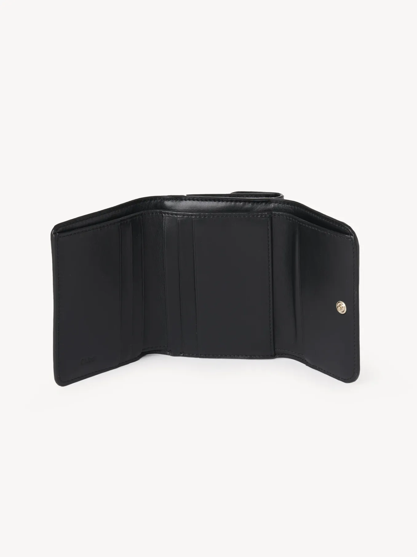 Portefeuilles Compacts-Chloé Petit Portefeuille A Trois Volets Chloe Sense Noir