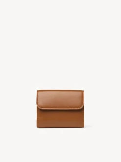 Portefeuilles Compacts-Chloé Petit Portefeuille A Trois Volets Chloe Sense Caramel