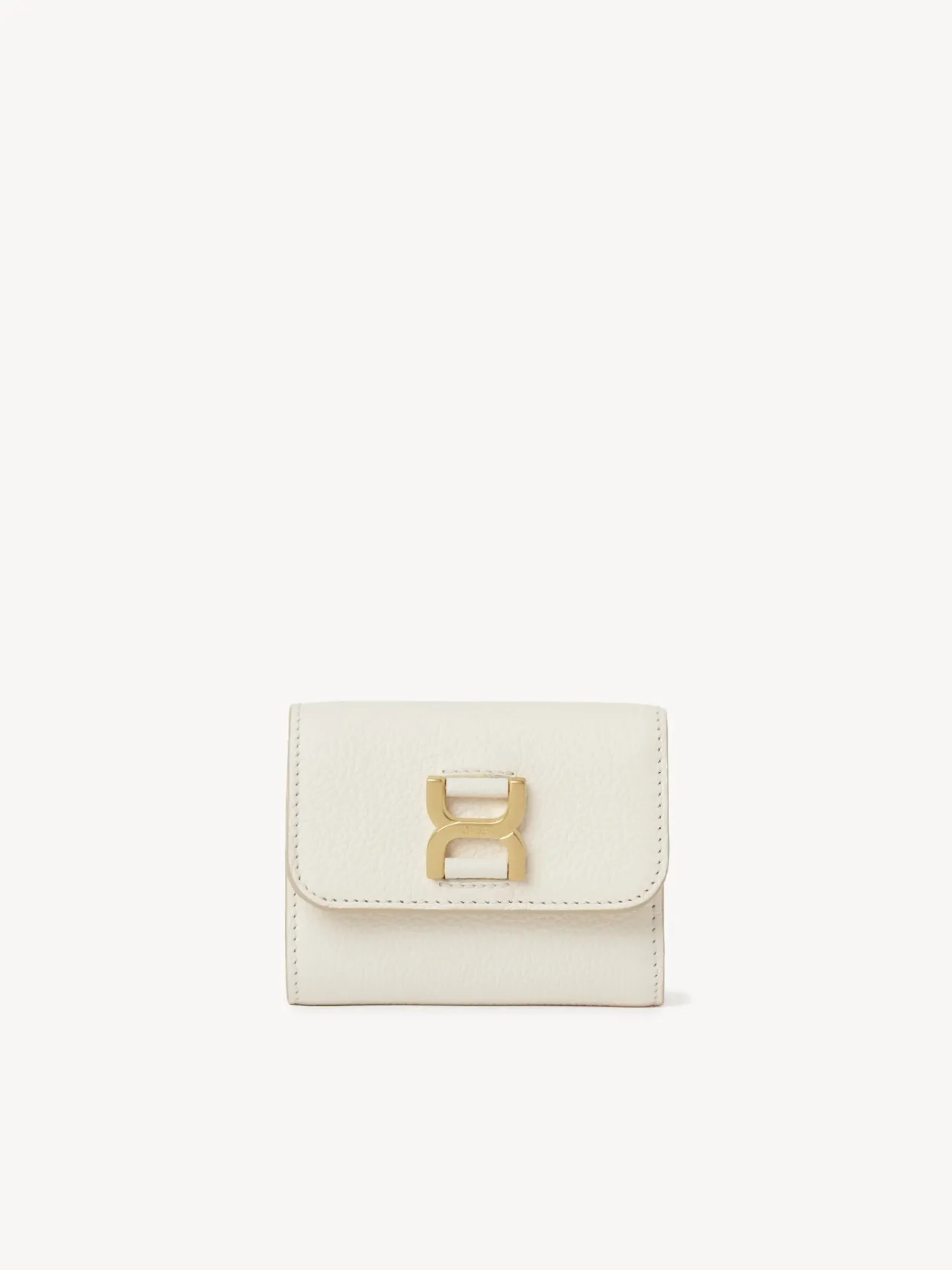 Portefeuilles Compacts-Chloé Petit Portefeuille A Trois Volets Marcie Misty Ivory