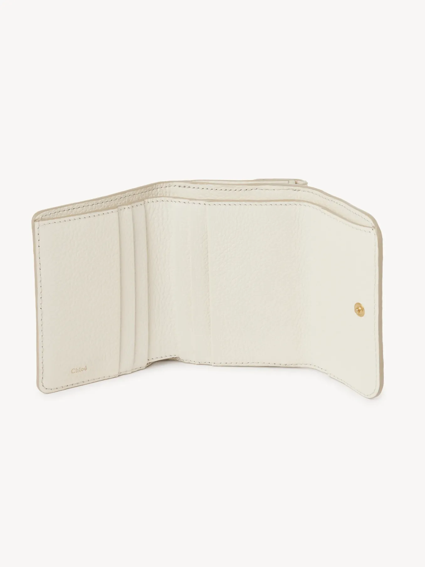 Portefeuilles Compacts-Chloé Petit Portefeuille A Trois Volets Marcie Misty Ivory