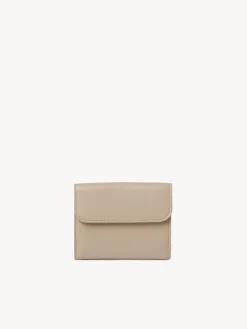 Portefeuilles Compacts-Chloé Petit Portefeuille A Trois Volets Chloe Sense Argil Brown