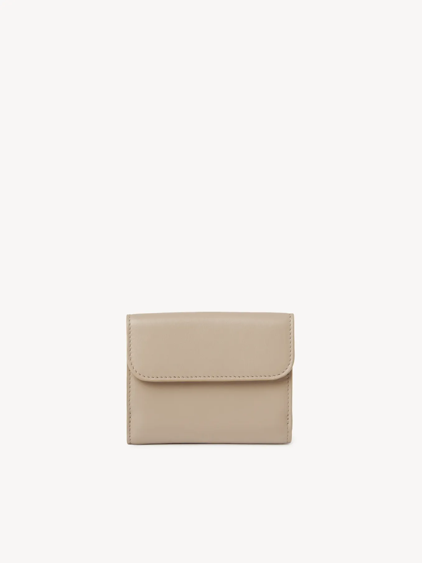 Portefeuilles Compacts-Chloé Petit Portefeuille A Trois Volets Chloe Sense Argil Brown