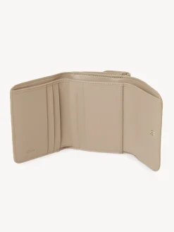 Portefeuilles Compacts-Chloé Petit Portefeuille A Trois Volets Chloe Sense Argil Brown