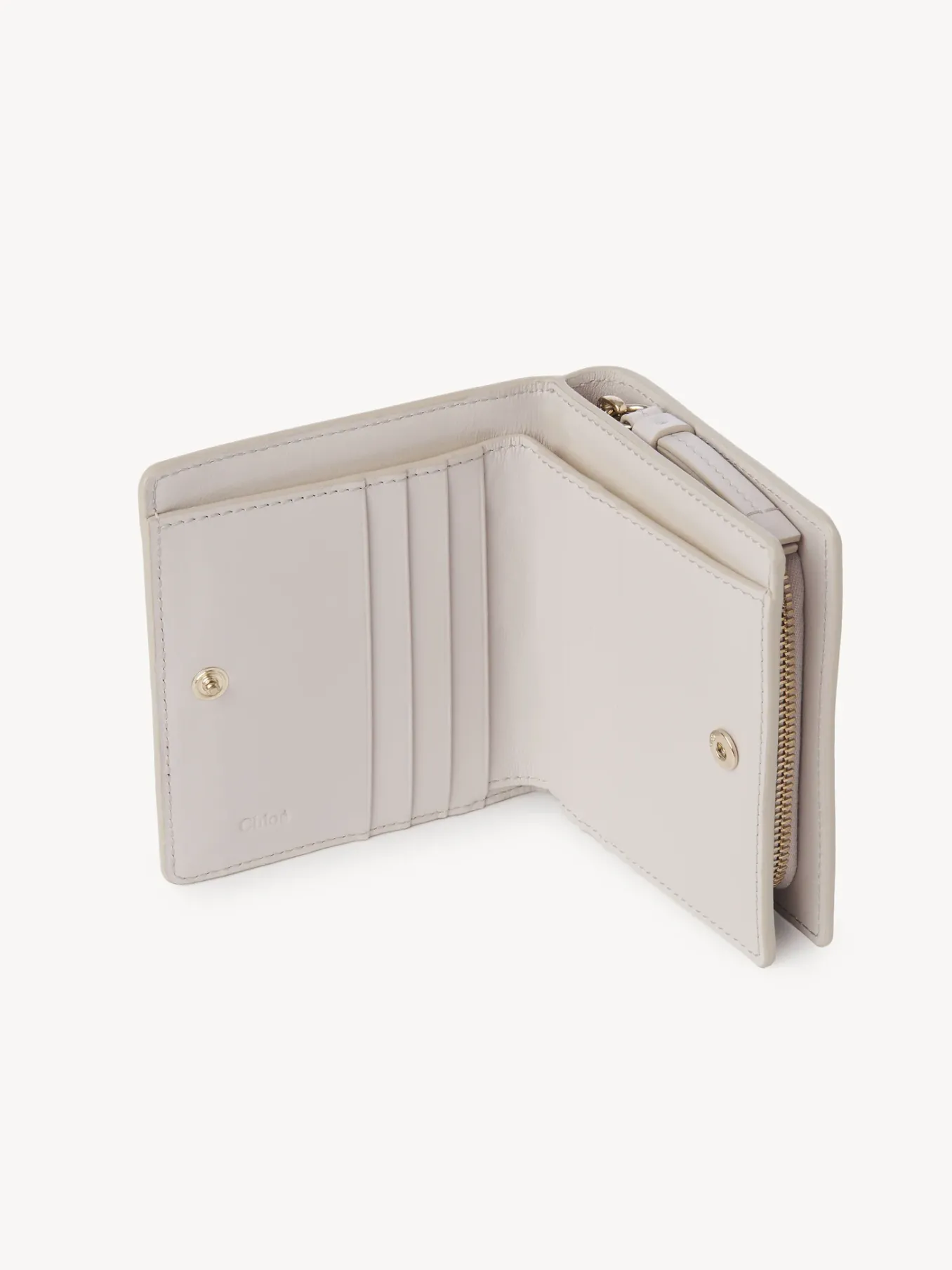 Portefeuilles Compacts-Chloé Petit Portefeuille Chloe Sense Wild Grey