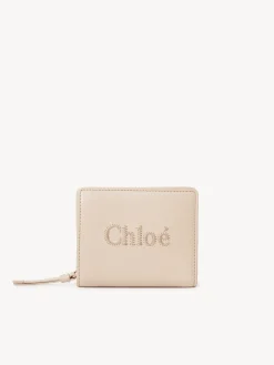 Portefeuilles Compacts-Chloé Petit Portefeuille Chloe Sense Cement Pink