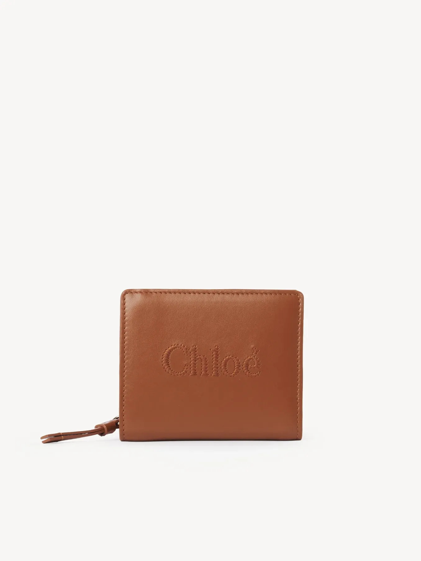 Portefeuilles Compacts-Chloé Petit Portefeuille Chloe Sense Caramel