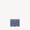 Portefeuilles Compacts-Chloé Petit Portefeuille Marcie Graphite Navy