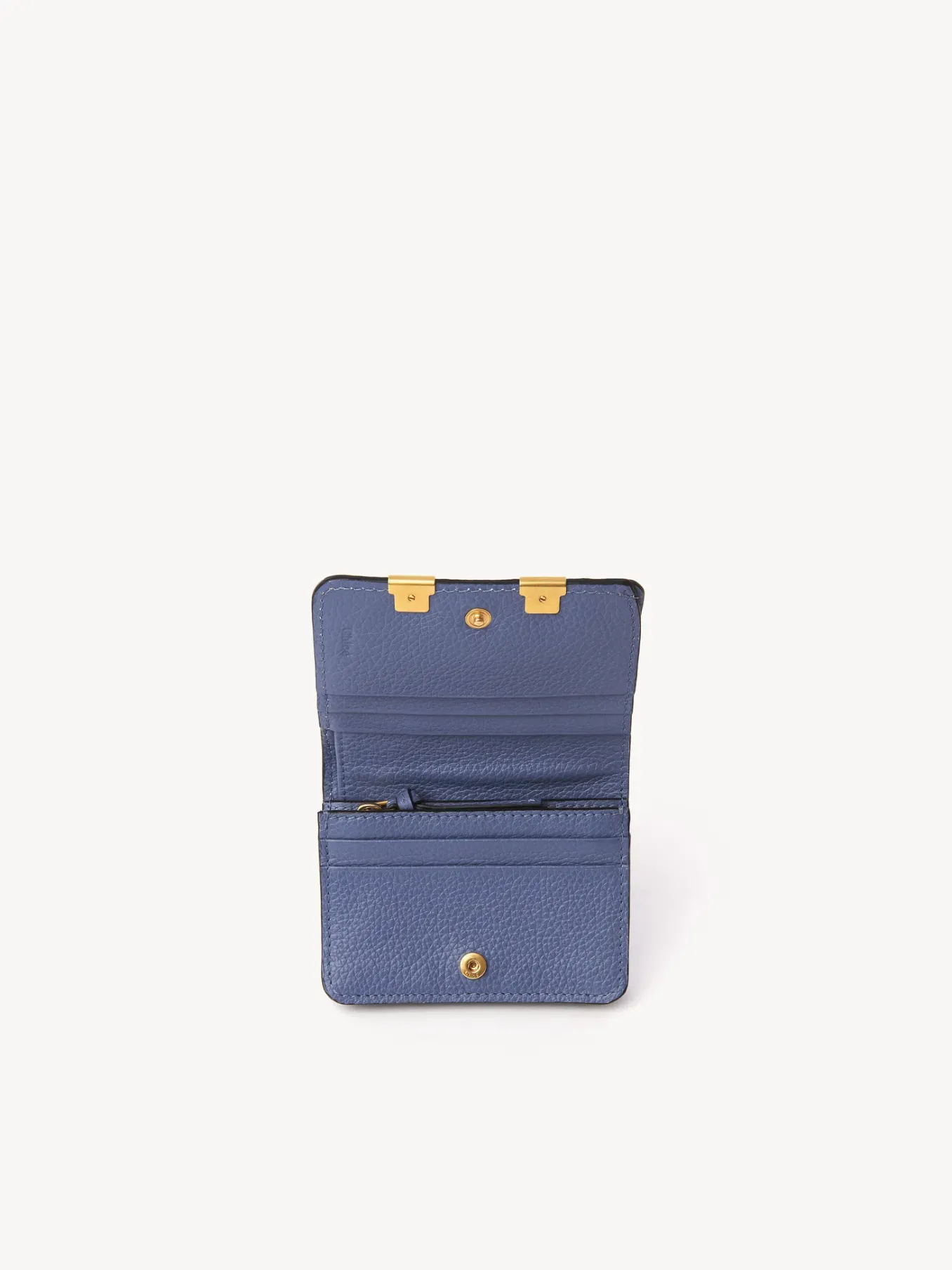 Portefeuilles Compacts-Chloé Petit Portefeuille Marcie Graphite Navy