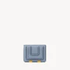 Portefeuilles Compacts-Chloé Petit Portefeuille Marcie Shady Cobalt