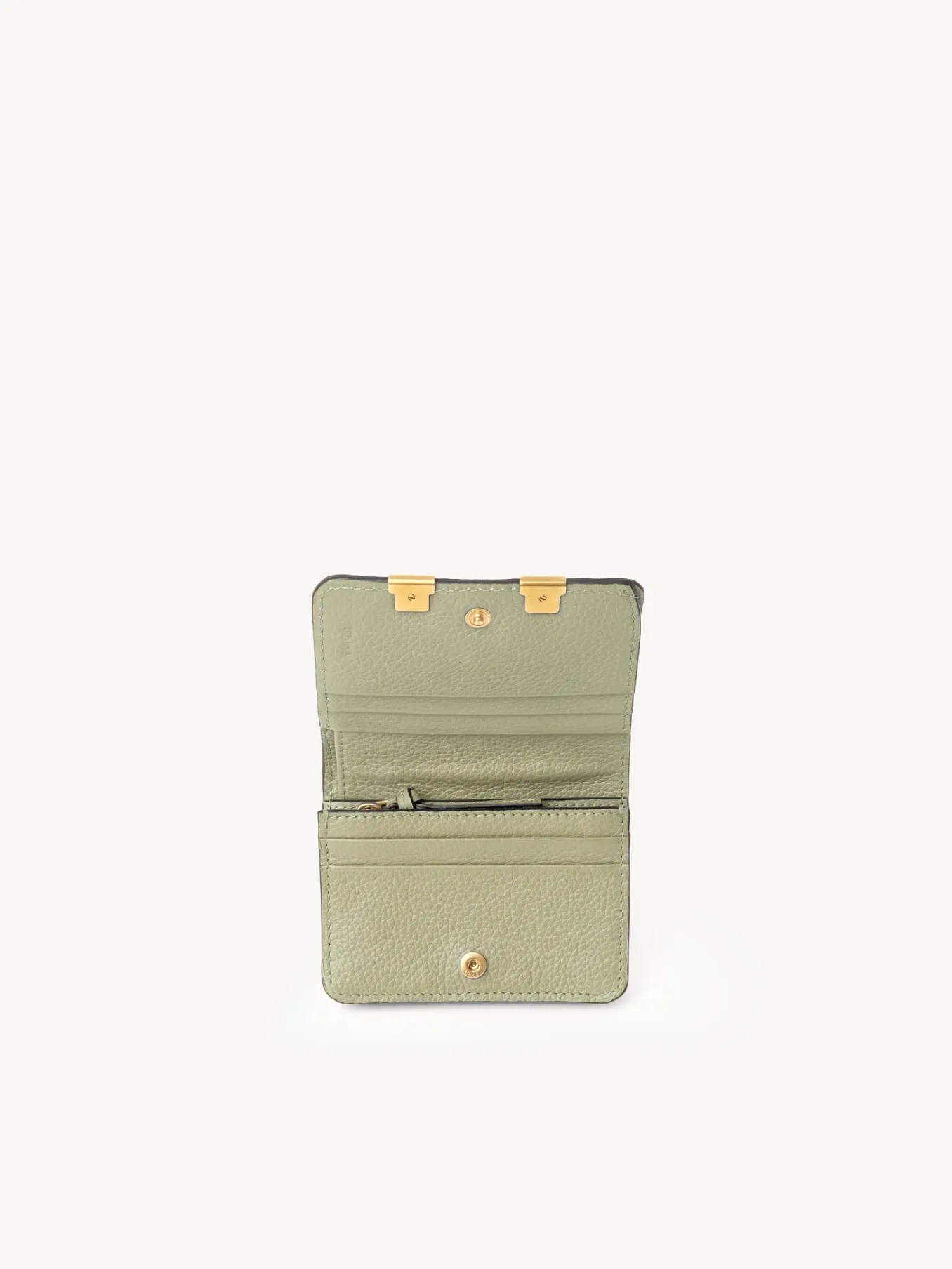 Portefeuilles Compacts-Chloé Petit Portefeuille Marcie Faded Green