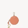 Porte-Monnaie-Chloé Petit Porte-Monnaie Rond Alphabet Flaming Coral