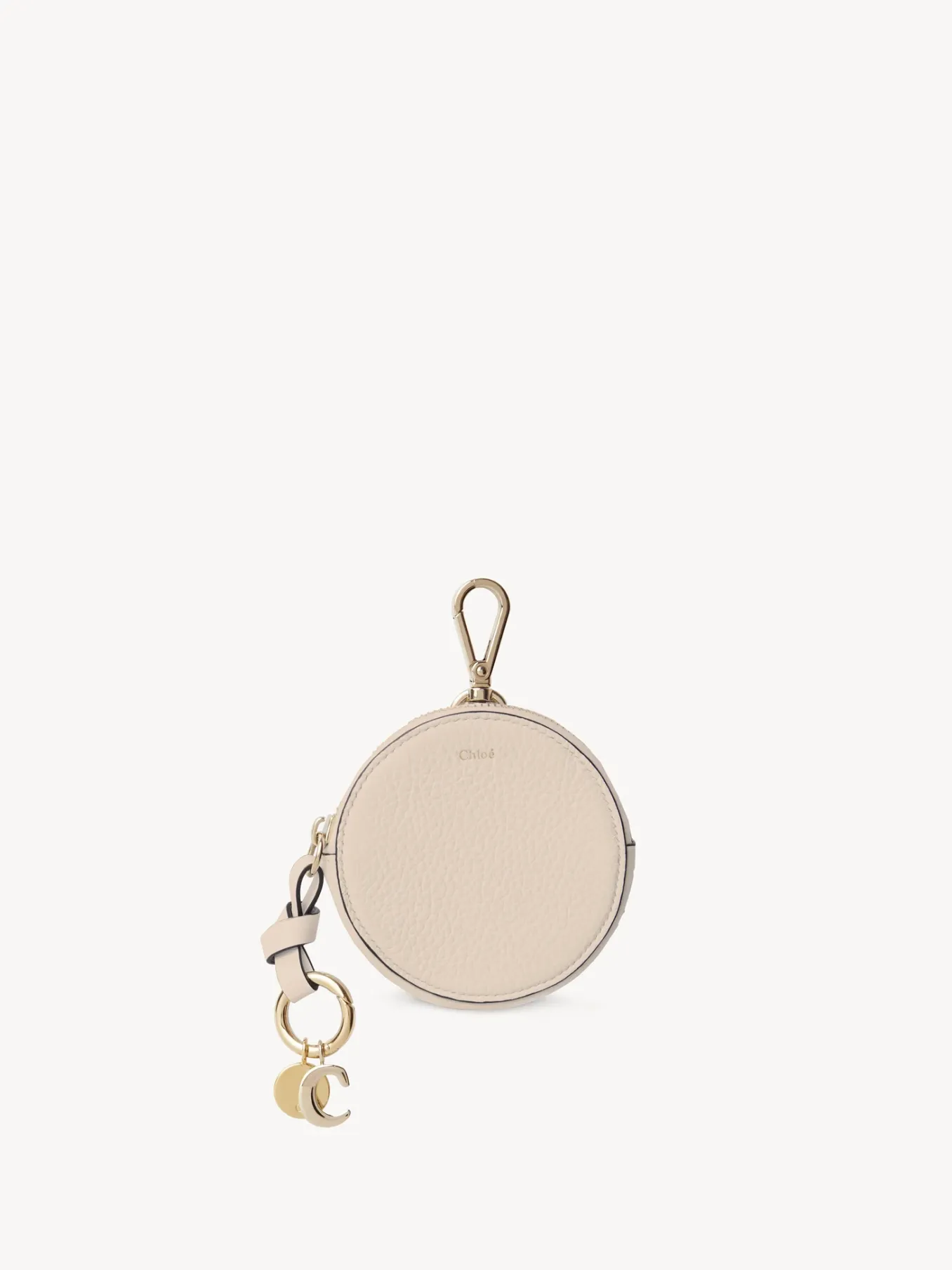 Porte-Monnaie-Chloé Petit Porte-Monnaie Rond Alphabet Cement Pink