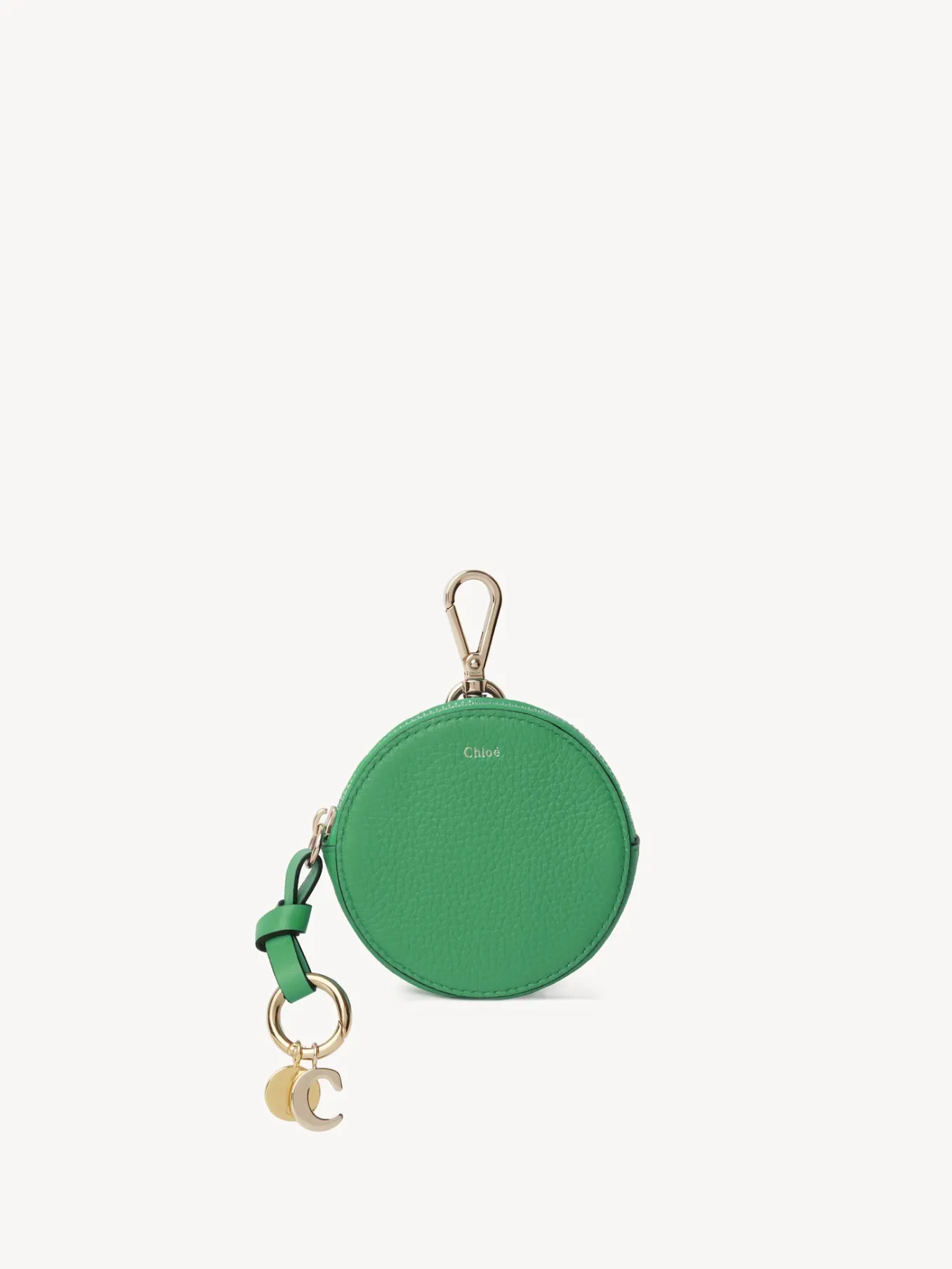 Porte-Monnaie-Chloé Petit Porte-Monnaie Rond Alphabet Pop Green