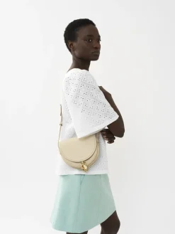 Sacs À Bandoulière-Chloé Petit Sac Bandoulière Mara Cement Beige