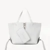 Sacs Cabas-Chloé Petit Sac Cabas Est-Ouest Chloe Sense Crystal White