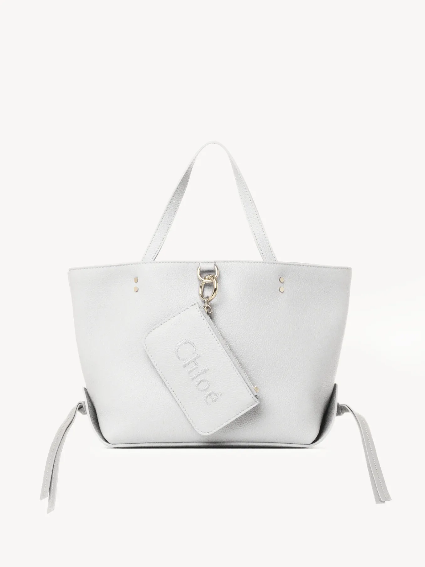 Sacs Cabas-Chloé Petit Sac Cabas Est-Ouest Chloe Sense Crystal White