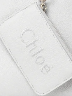 Sacs Cabas-Chloé Petit Sac Cabas Est-Ouest Chloe Sense Crystal White
