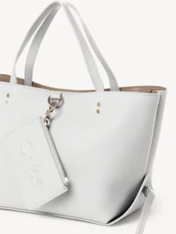 Sacs Cabas-Chloé Petit Sac Cabas Est-Ouest Chloe Sense Crystal White