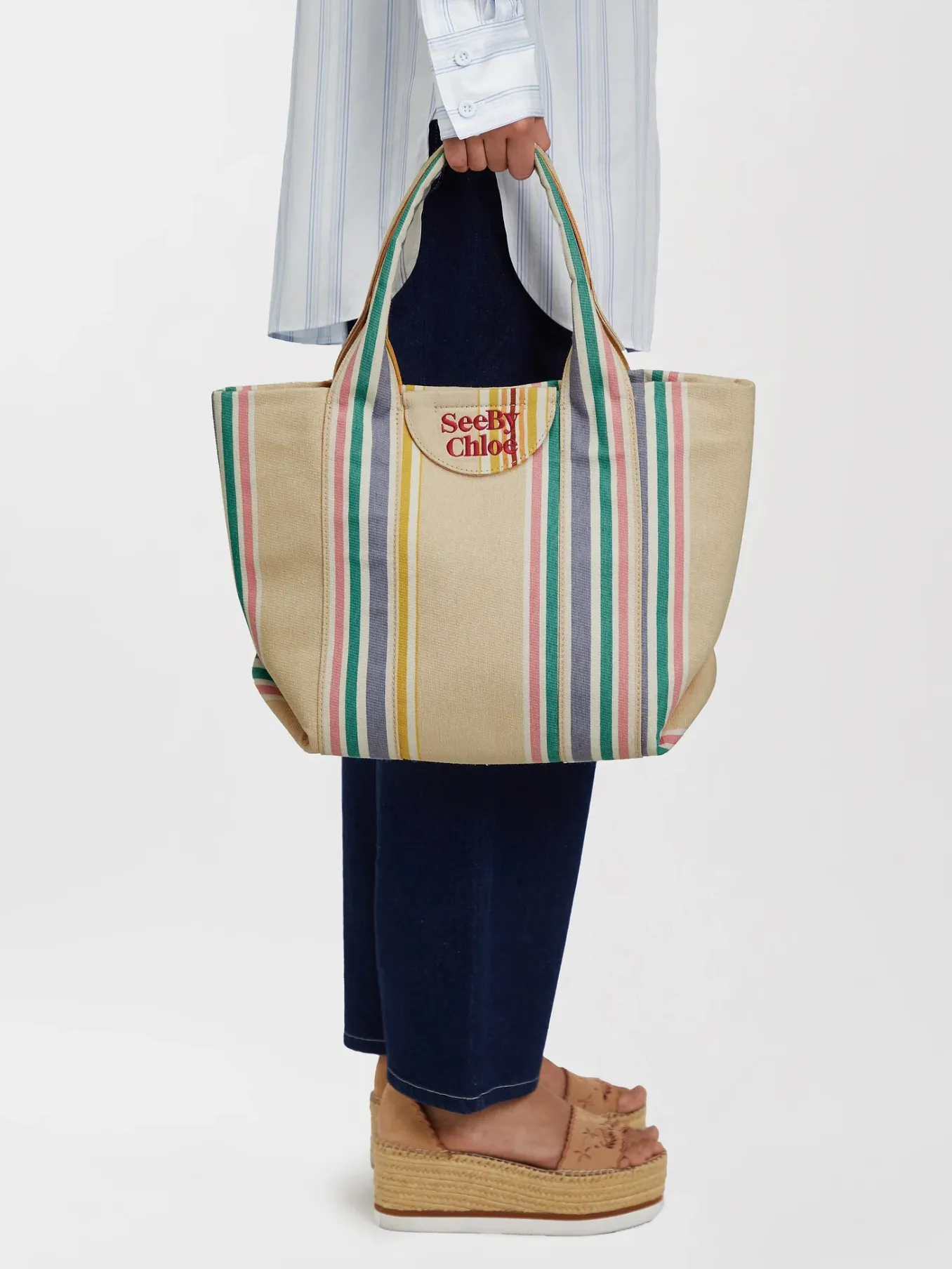 Sacs Cabas Et Paniers-Chloé Petit Sac Cabas Laetizia Smooth Tan