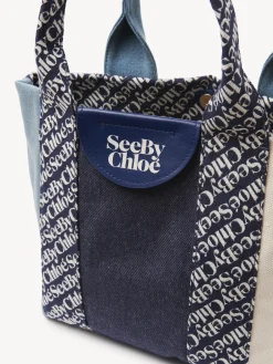 Sacs Cabas Et Paniers-Chloé Petit Sac Cabas Laetizia Royal Navy