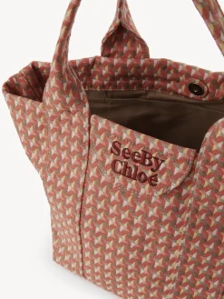 Sacs Cabas Et Paniers-Chloé Petit Sac Cabas Laetizia Happy Orange