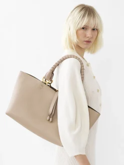 Sacs Cabas-Chloé Petit Sac Cabas Marcie Nomad Beige