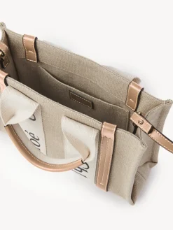 Sacs Cabas-Chloé Petit Sac Cabas Woody A Bandoulière White - Beige 1
