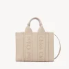 Sacs Cabas-Chloé Petit Sac Cabas Woody A Bandoulière Cement Pink