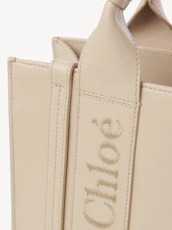 Sacs Cabas-Chloé Petit Sac Cabas Woody A Bandoulière Cement Pink