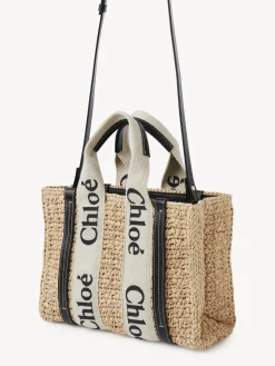 Sacs Cabas-Chloé Petit Sac Cabas Woody A Bandoulière Sand
