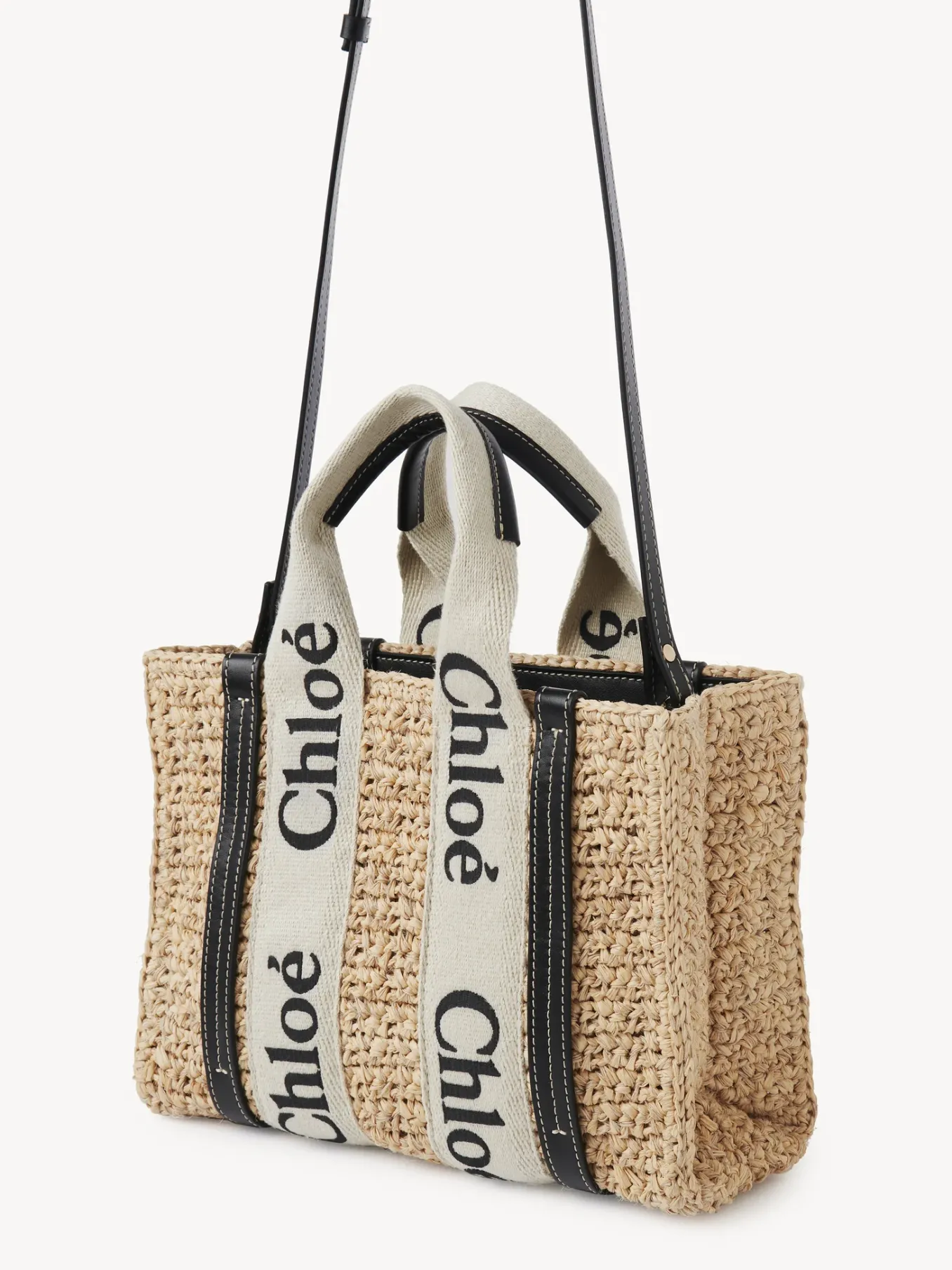 Sacs Cabas-Chloé Petit Sac Cabas Woody A Bandoulière Sand